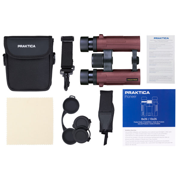 Binoculars Praktica Pioneer 10x26 WP Red (PRA228)