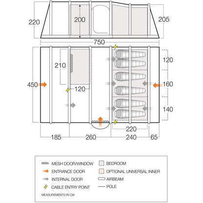 Vango Valencia II Air 650XL Sky Blue (TEQVALEAIS0DTIQ)
