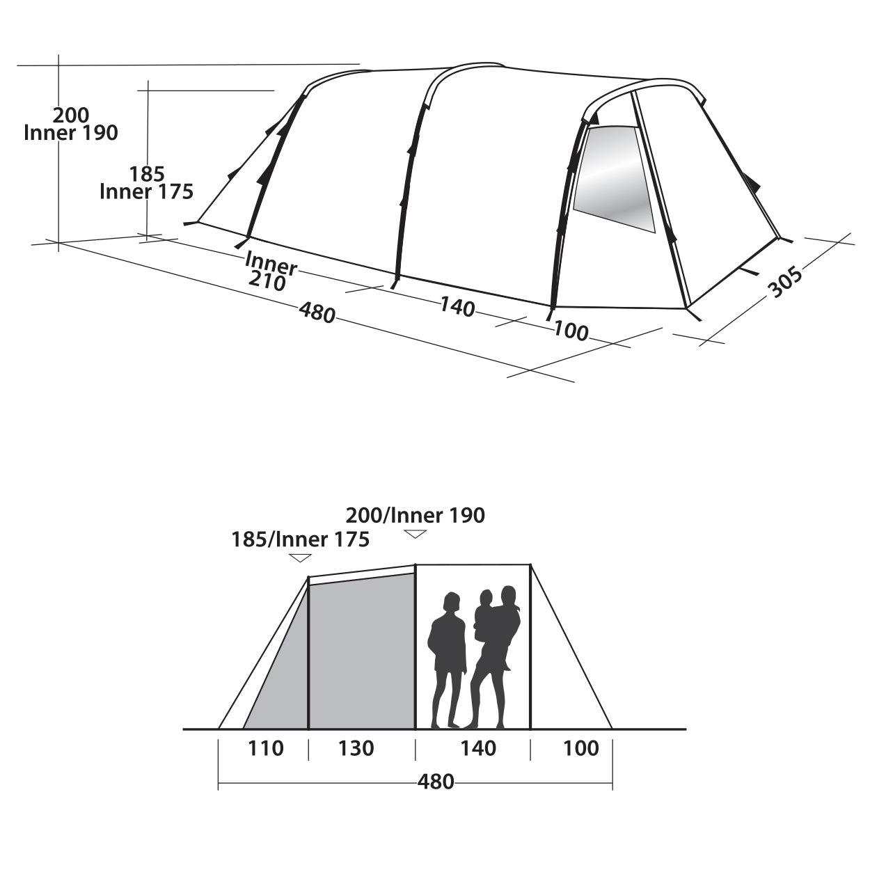 Easy Camp Tent Huntsville 500 (120340)