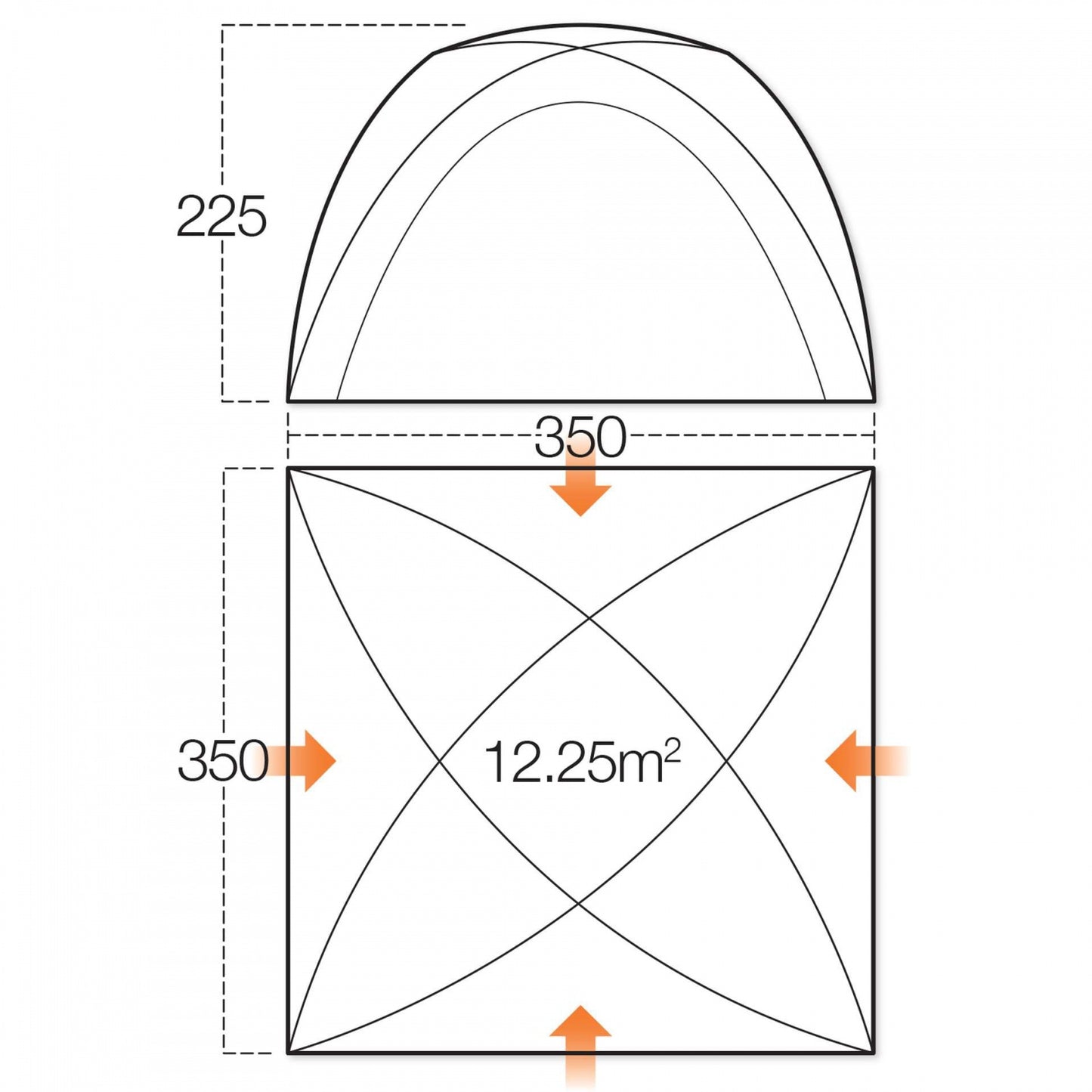 Vango Hogan Hub Cloud Grey Tent