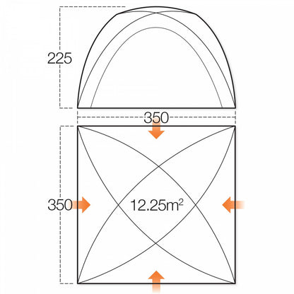 Vango Hogan Hub Cloud Grey Tent