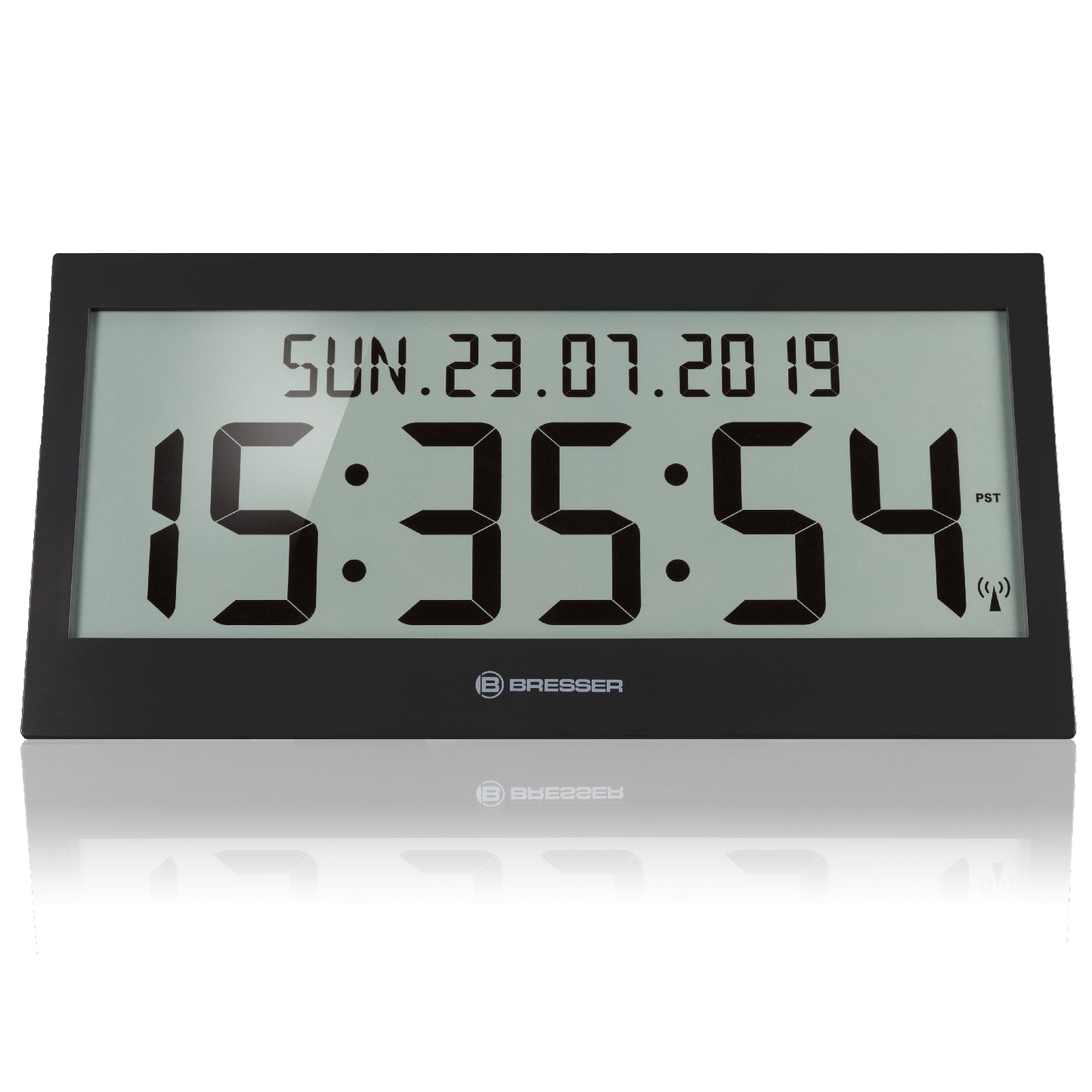 Wall clock Bresser Jumbo LCD Black (7001802CM3000)