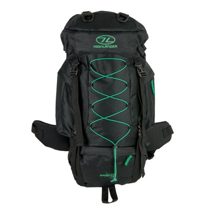 Highlander Rambler 44 Black/Forest Green Travel Backpack