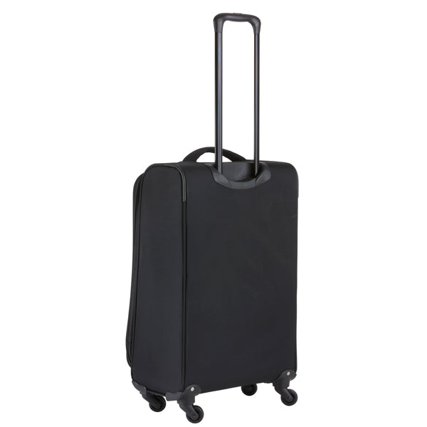 TravelZ Triple Pocket Suitcase (M) Black