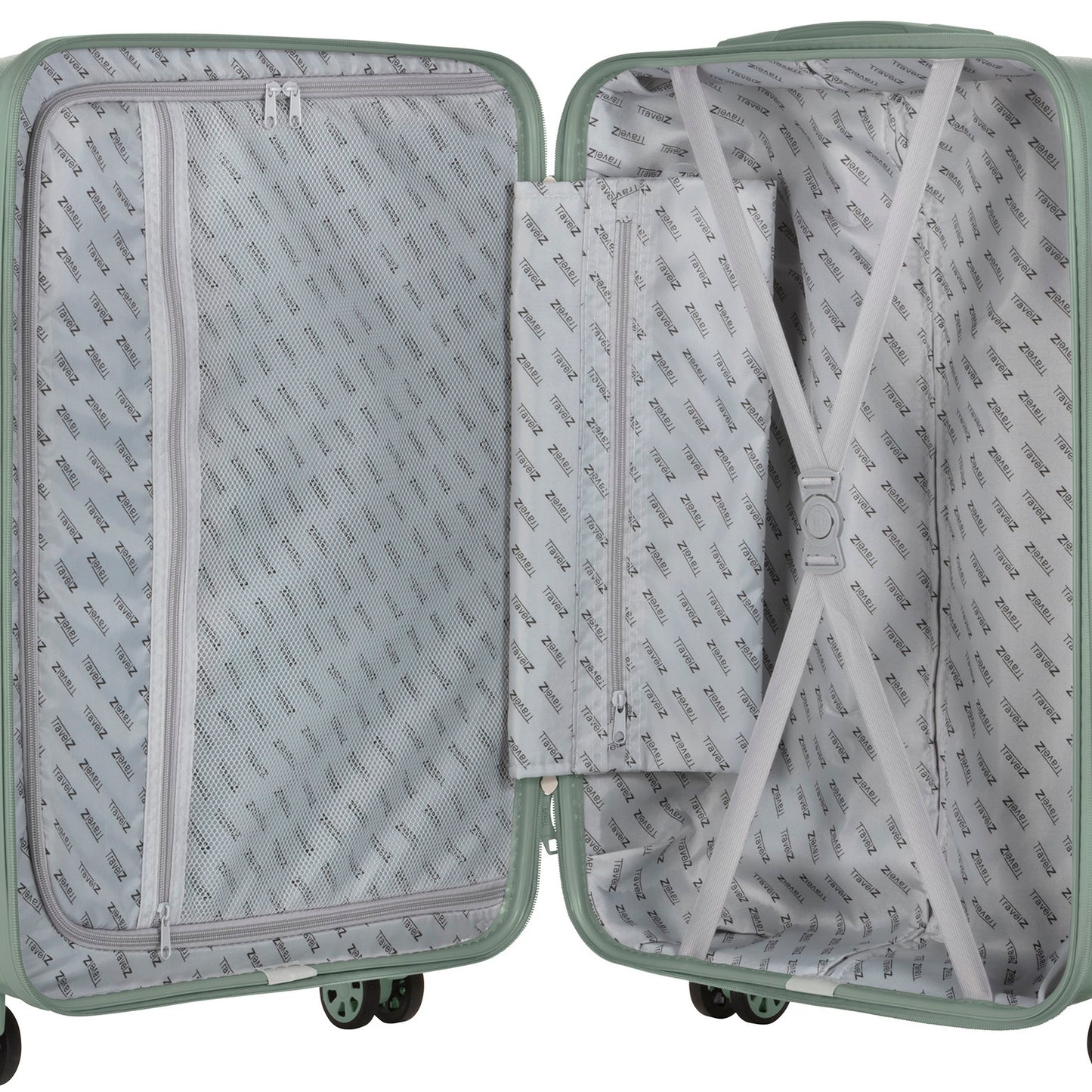 Suitcase TravelZ Big Bars (S) Olive Green