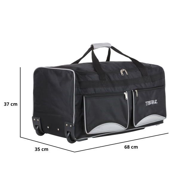 Travel bag on wheels TravelZ Wheelbag 90 Black
