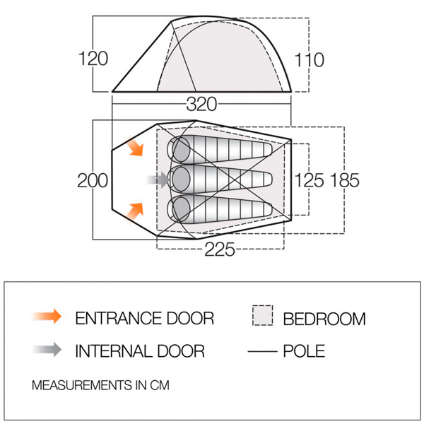 Vango Mirage Pro 300 Pamir Green Tent