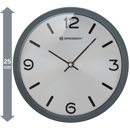 Wall Clock Bresser MyTime Silver Edition Digit Grey (8020316MSN000)