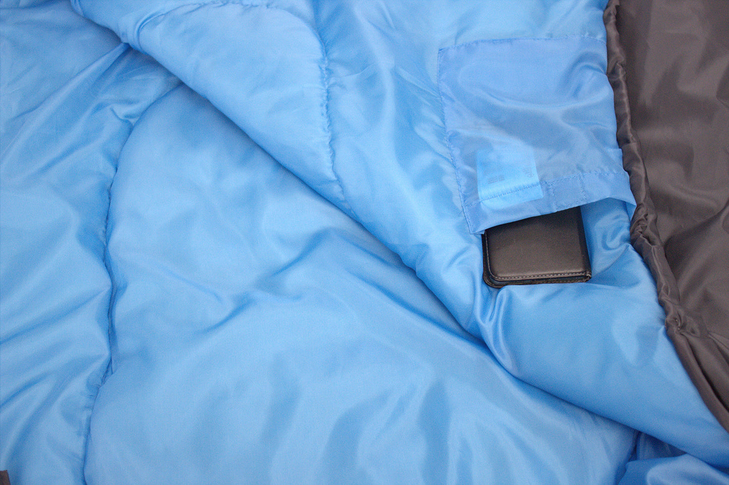 Sleeping bag High Peak Lite Pak 1200/+5°C Anthra/Blue Left (23277)