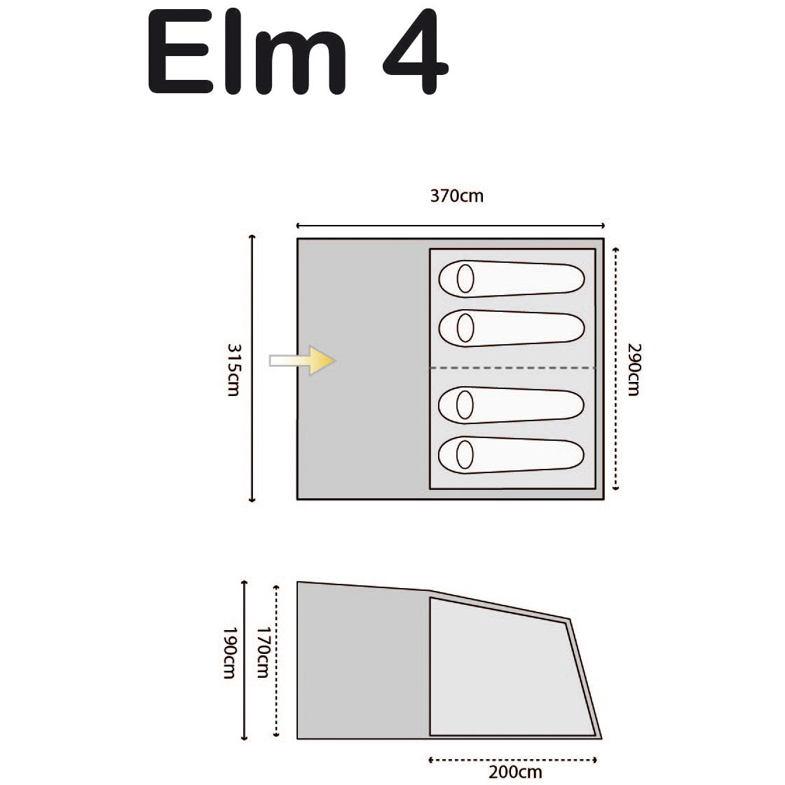 Highlander Elm 4 Teal Tent