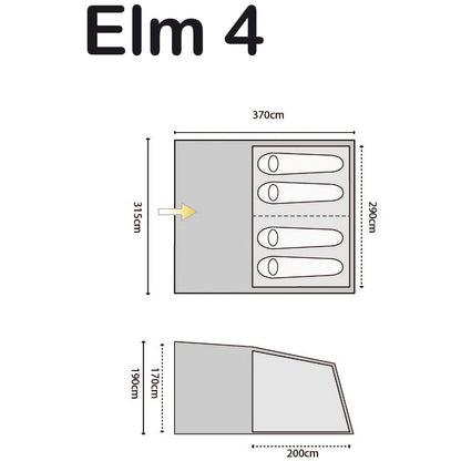 Highlander Elm 4 Teal Tent