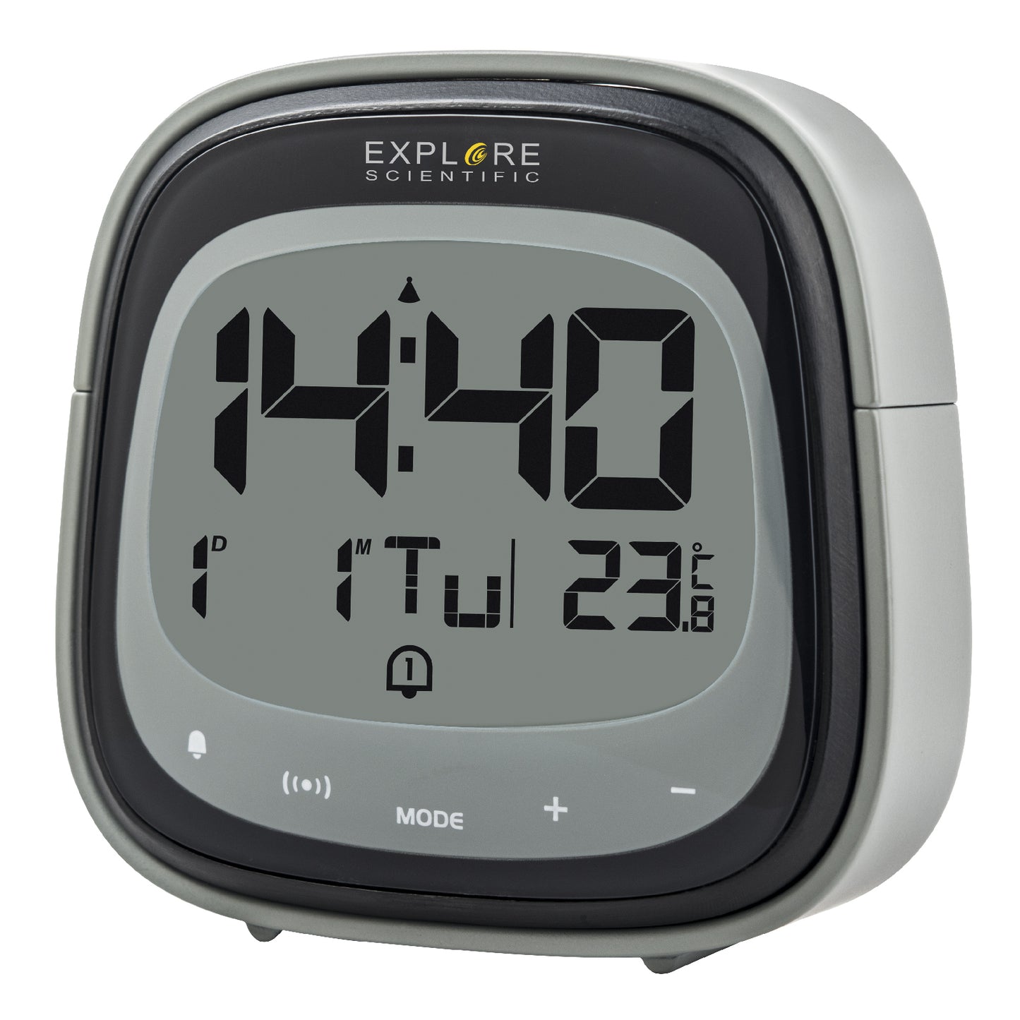 Explore Scientific RC Dual Alarm Black Table Clock (RDC3006CM3LC2)