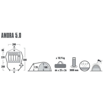 Tent High Peak Amora 5.0 Nimbus Gray (11576)