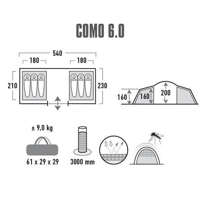 High Peak Como 6.0 Nimbus Grey (10238)