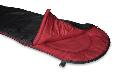 Sleeping bag High Peak Action 250/+4°C Anthra/Red Left (20084)