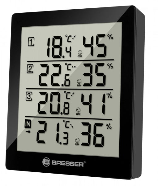 Thermometer-hygrometer Bresser Temeo Hygro Quadro black