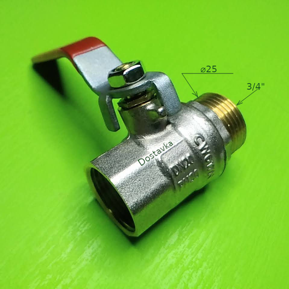 с внутренней/наружной резьбой 25 мм длинная ручка