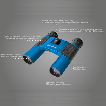 Binoculars Bresser Topas 10x25 Blue