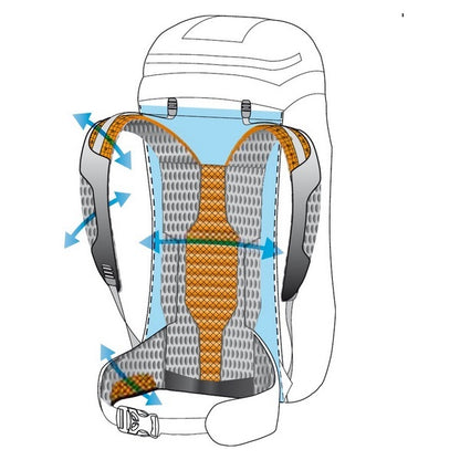 Backpack sports Ferrino Zephyr HBS 22+3 Red