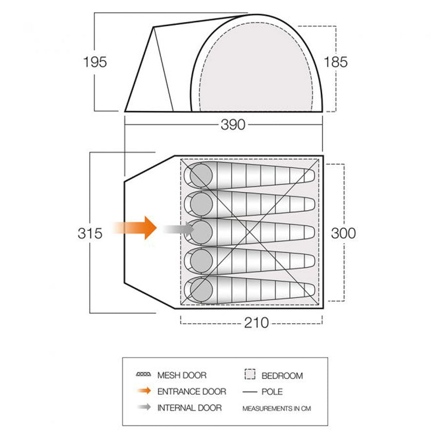 Vango Carron 500 Moroccan Blue Tent
