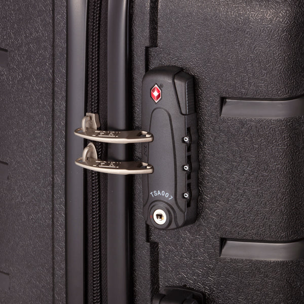 Suitcase TravelZ Big Bars (M) Black