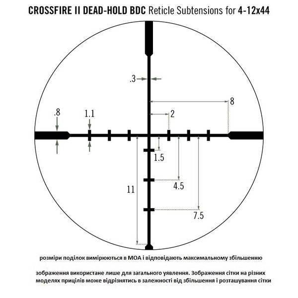 Optical sight Vortex Crossfire II 4-12x44 BDC (CF2-31015)