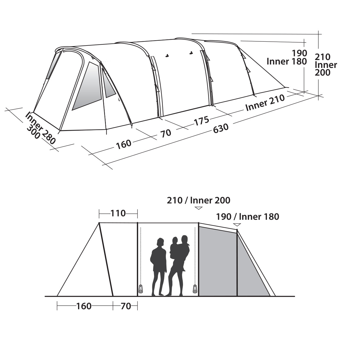 Easy Camp Palmdale 500 Lux Forest Green (120370)