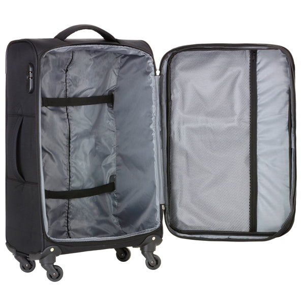 TravelZ Triple Pocket Suitcase (L) Black