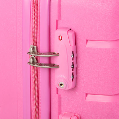 TravelZ Big Bars Suitcase (L) Pink