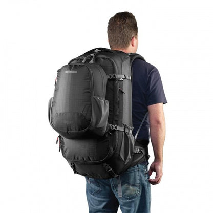 Caribee Magellan 75 RFID Black Travel Backpack