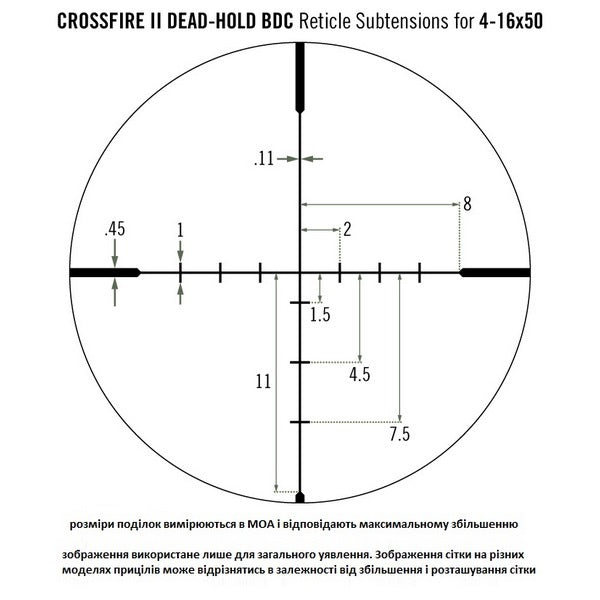 Optical sight Vortex Crossfire II 4-16x50 AO BDC (CF2-31039)
