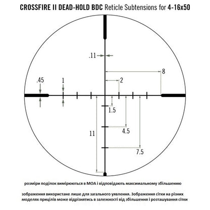 Optical sight Vortex Crossfire II 4-16x50 AO BDC (CF2-31039)