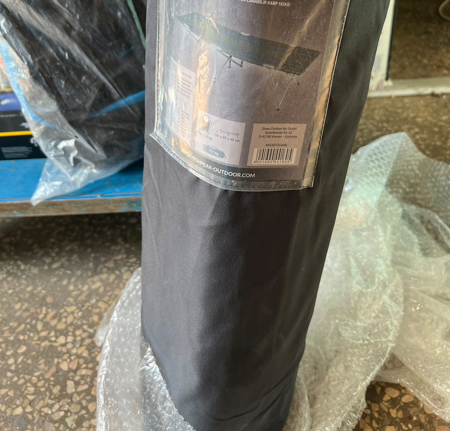 Easy to fold High Peak Oviedo Dark Grey/Blue Refurbished