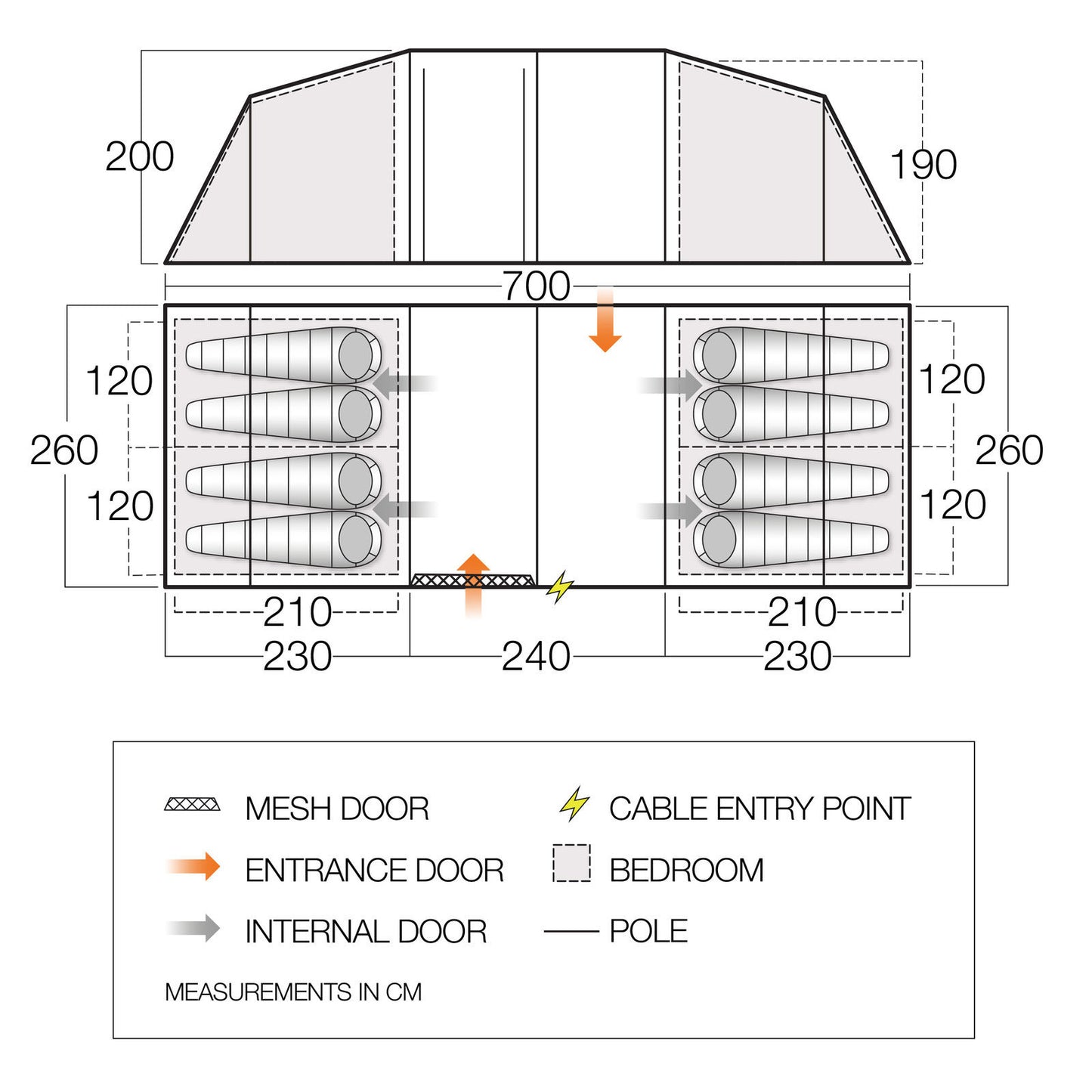 Vango Longleat II 800XL Herbal (TEQLONGLEH09TAS)