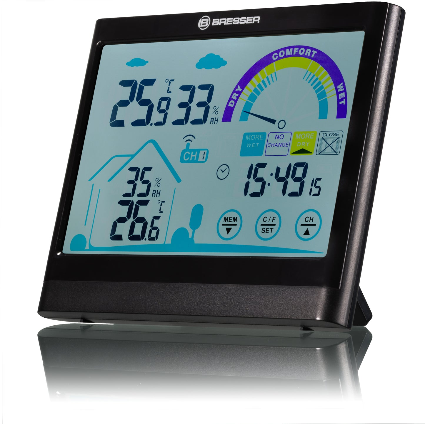 Bresser VentAir Thermometer-Hygrometer (Black) (7007402)