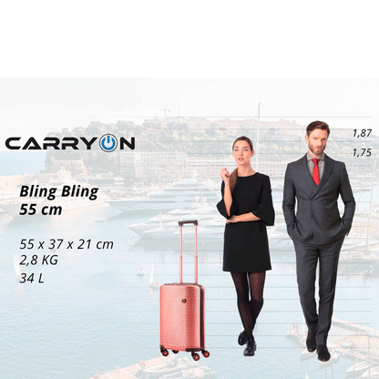 CarryOn Bling Bling Suitcase (S) Rose Gold