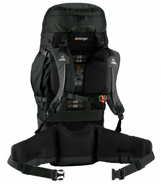 Backpack tourist Vango Contour 60+10 Shadow Black