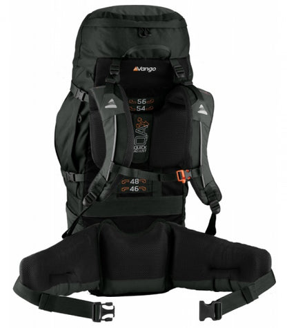 Backpack tourist Vango Contour 60+10 Shadow Black