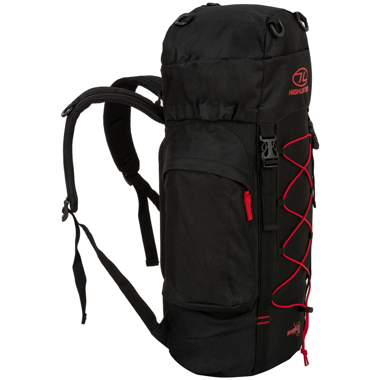 Highlander Rambler 33 Black/Red Travel Backpack
