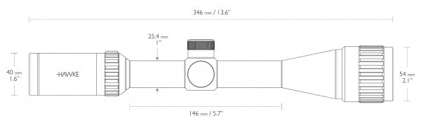 Hawke Vantage 4-12x40 AO (30/30 Duplex) optical sight