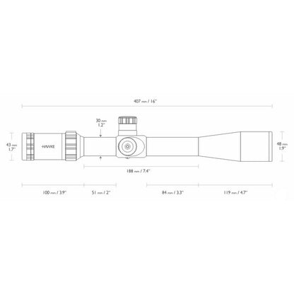 Hawke Sidewinder 8.5-25x42 SF (20x 1/2 Mil Dot IR) (17120) Optical Sight