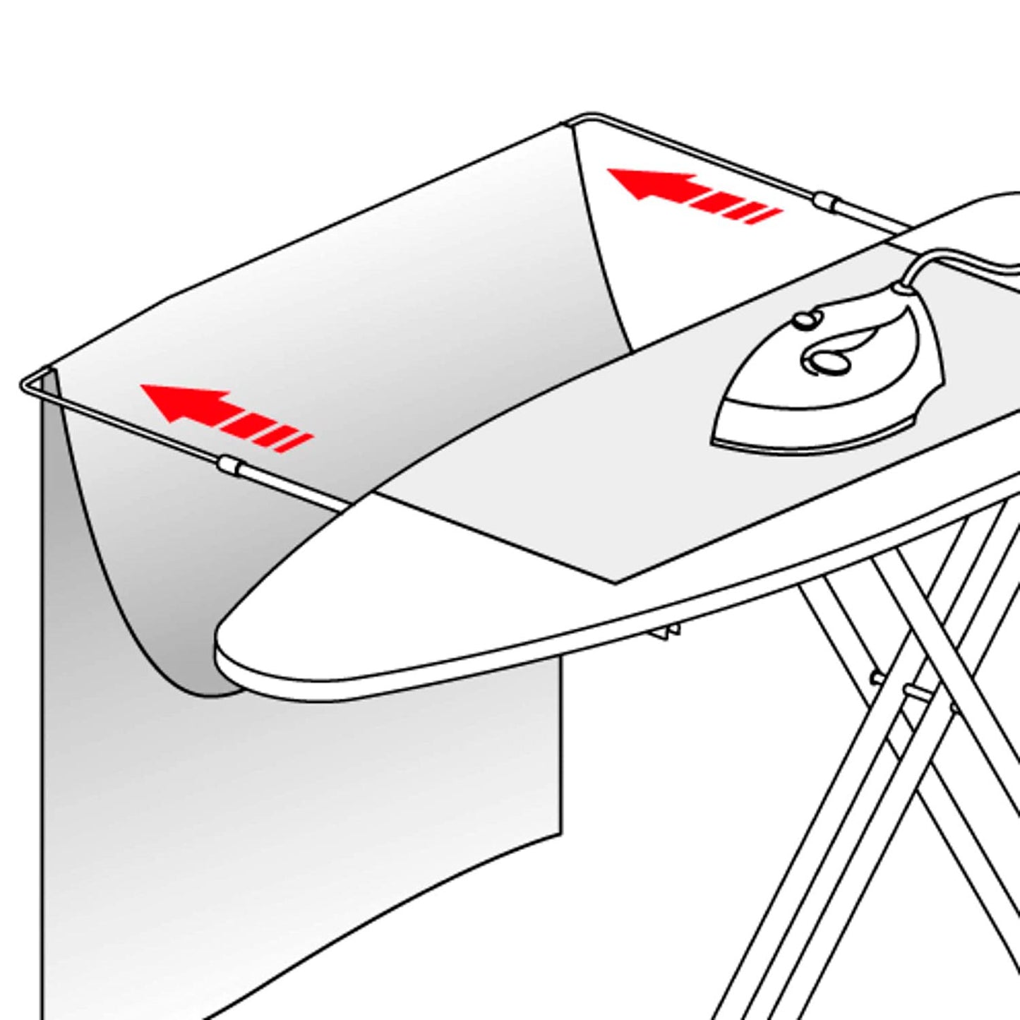 Ironing board Gimi Advance 140 126x45 cm Red Flower (154163) (Special Offer)