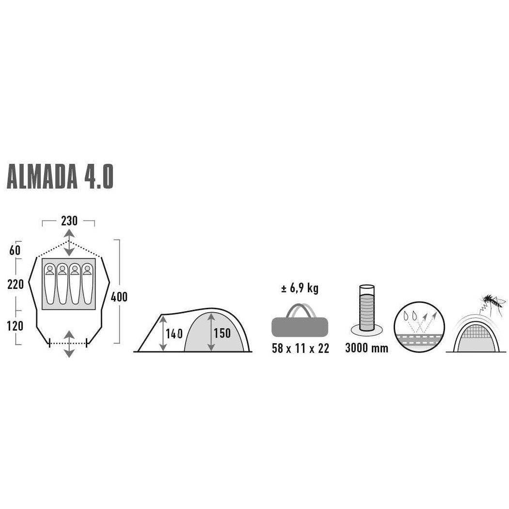 Tent High Peak Almada 4.0 Nimbus Gray (11571)