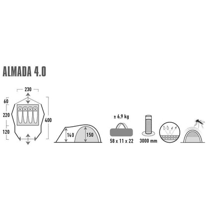 Tent High Peak Almada 4.0 Nimbus Gray (11571)