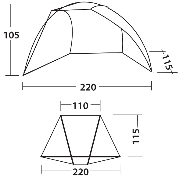 Beach tent Easy Camp Bay 50 Ocean Blue (120296)
