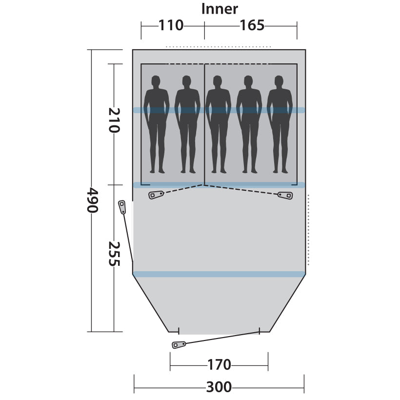 Tent Easy Camp Base Air 500 Aqua Stone (120335)