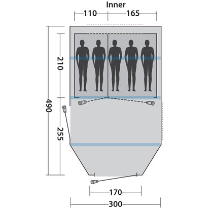 Tent Easy Camp Base Air 500 Aqua Stone (120335)