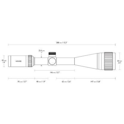 Hawke Vantage IR 4-16x50 AO Optical Sight (Rimfire .17 HMR R/G)
