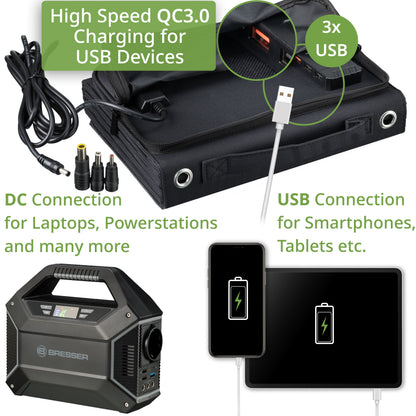 Portable charging device Sonya panel Bresser Mobile Solar Charger 60 Watt USB DC (3810050)