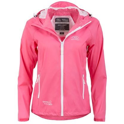 Women's windbreaker Highlander Stow &amp; Go Pack Away Rain Jacket 6000 mm Pink L (Special Offer)